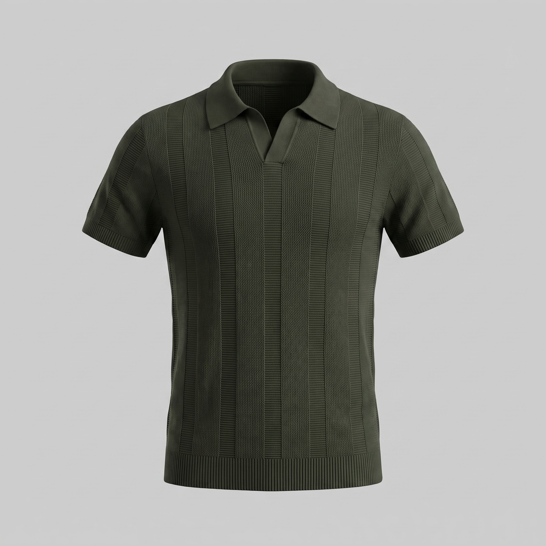 Men's Open Knit Polo Shirt