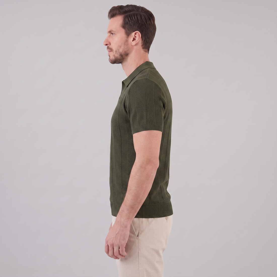 Men's Open Knit Polo Shirt
