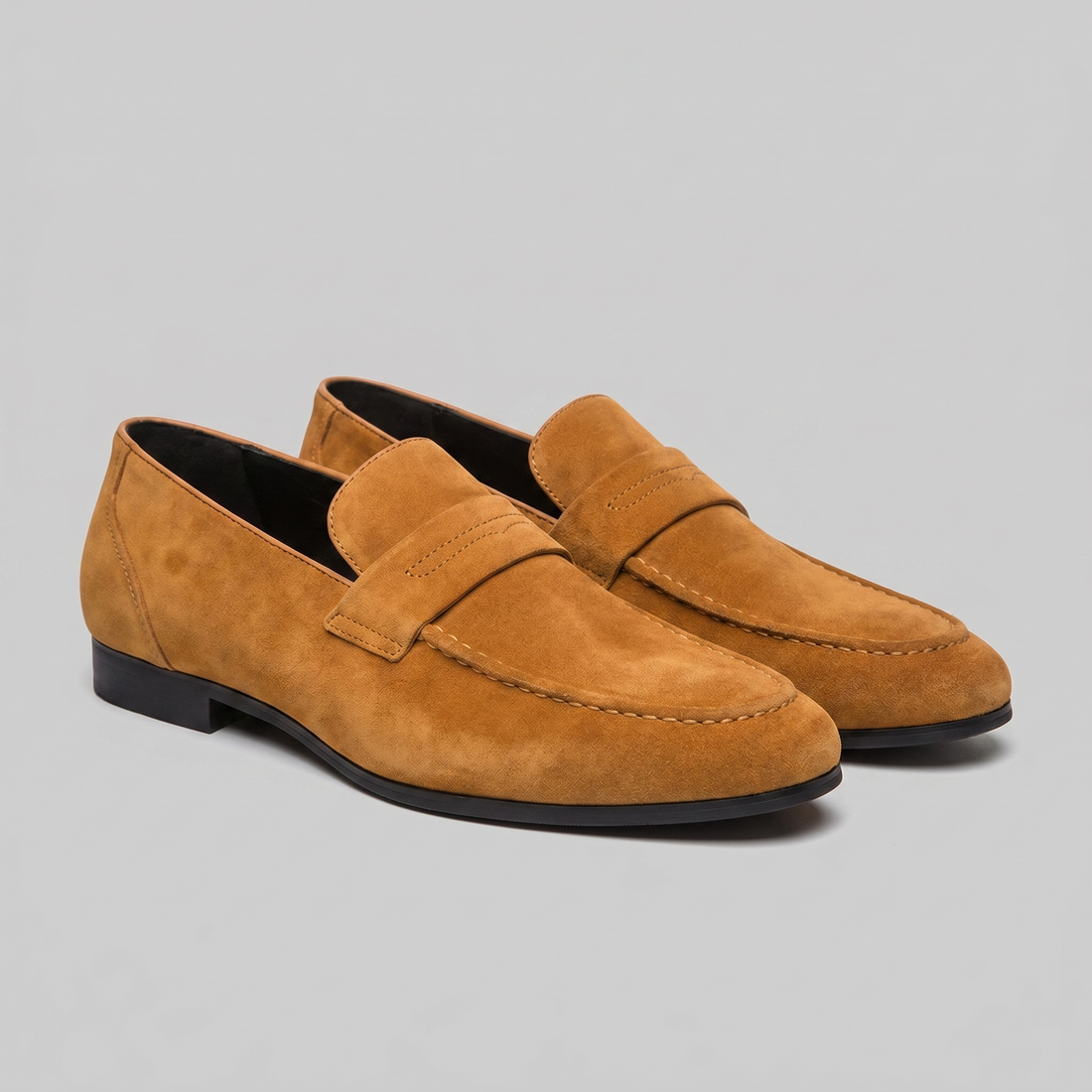 Men's Suede Penny Loafers