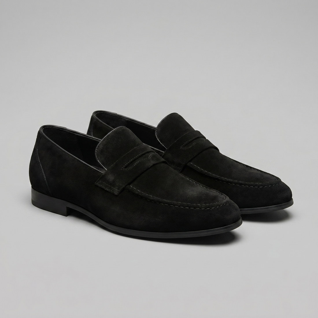 Men's Suede Penny Loafers