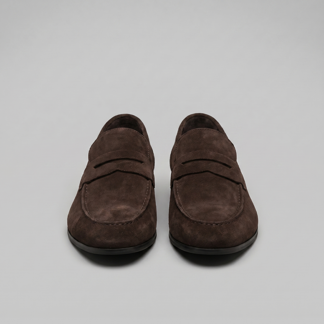 Men's Suede Penny Loafers