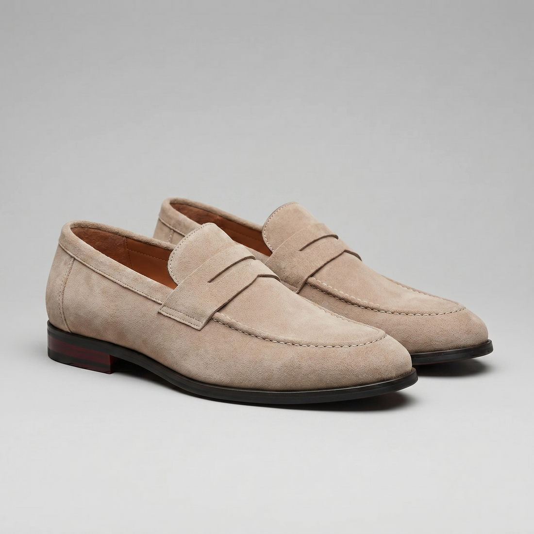 Men's Suede Penny Loafers