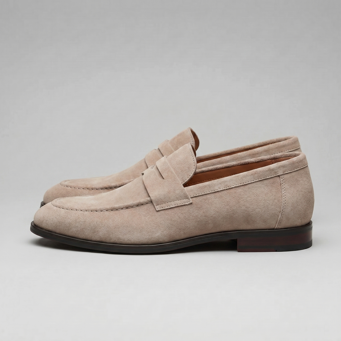 Men's Suede Penny Loafers