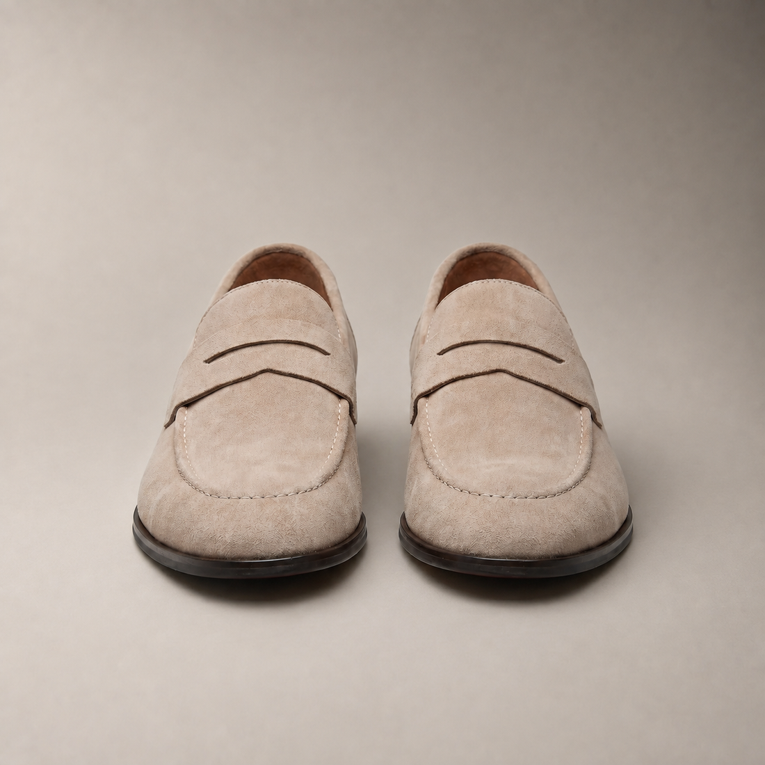 Men's Suede Penny Loafers