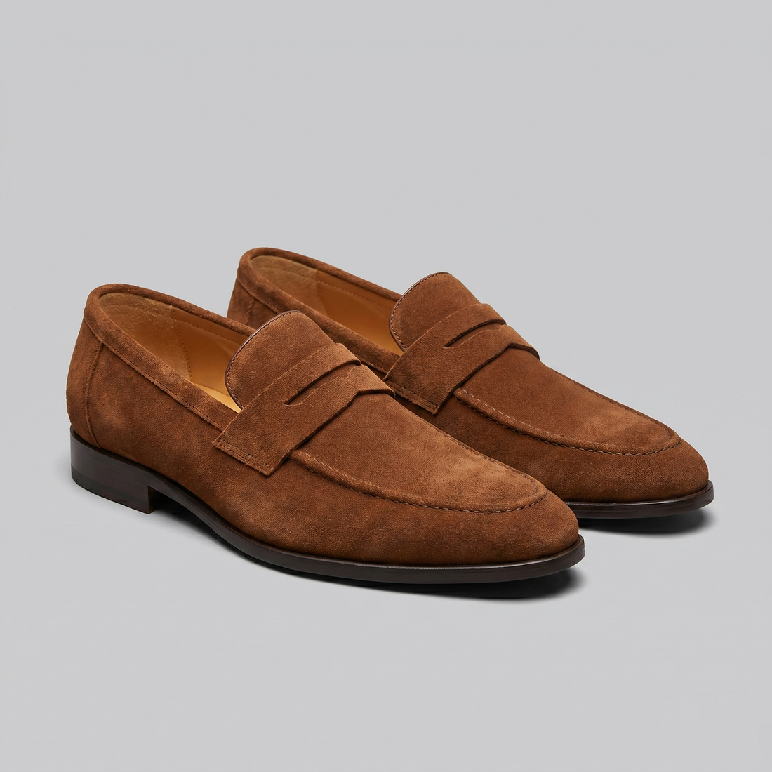 Men's Suede Penny Loafers