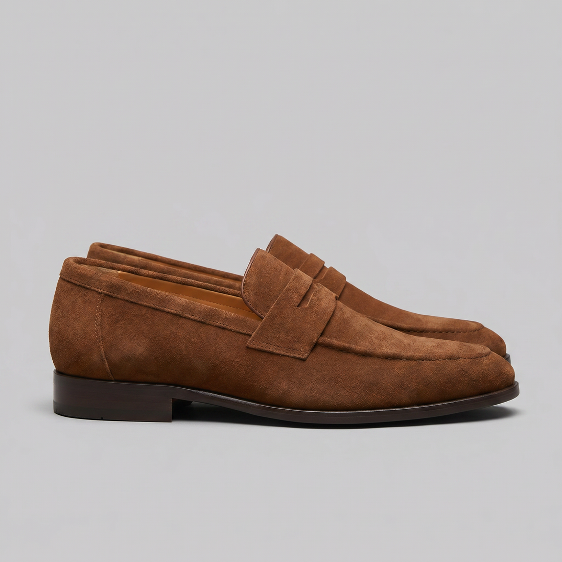Men's Suede Penny Loafers