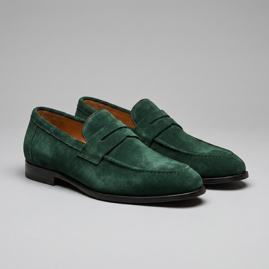 Men's Suede Penny Loafers