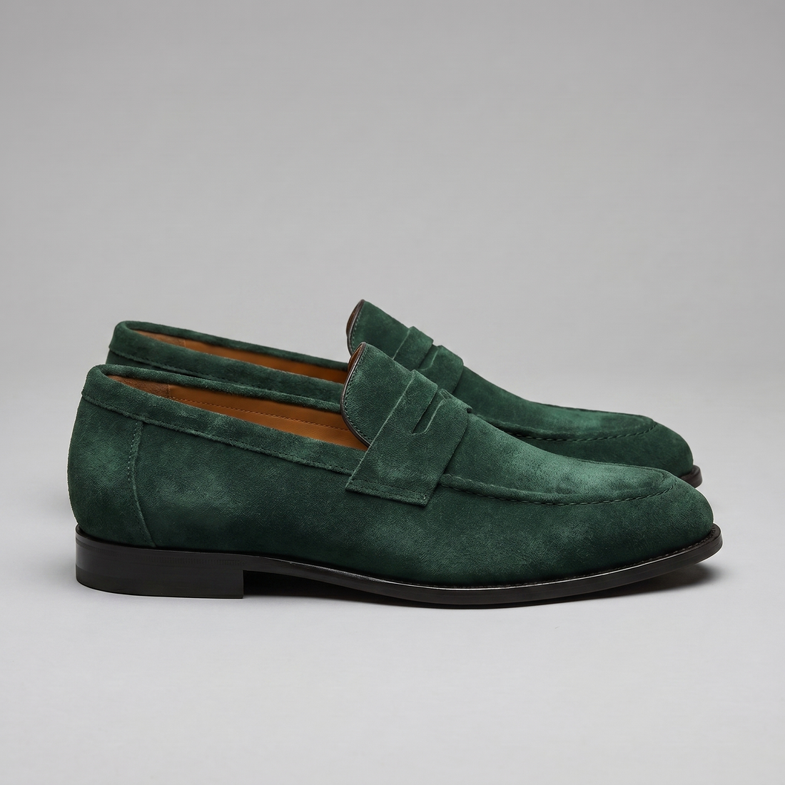 Men's Suede Penny Loafers