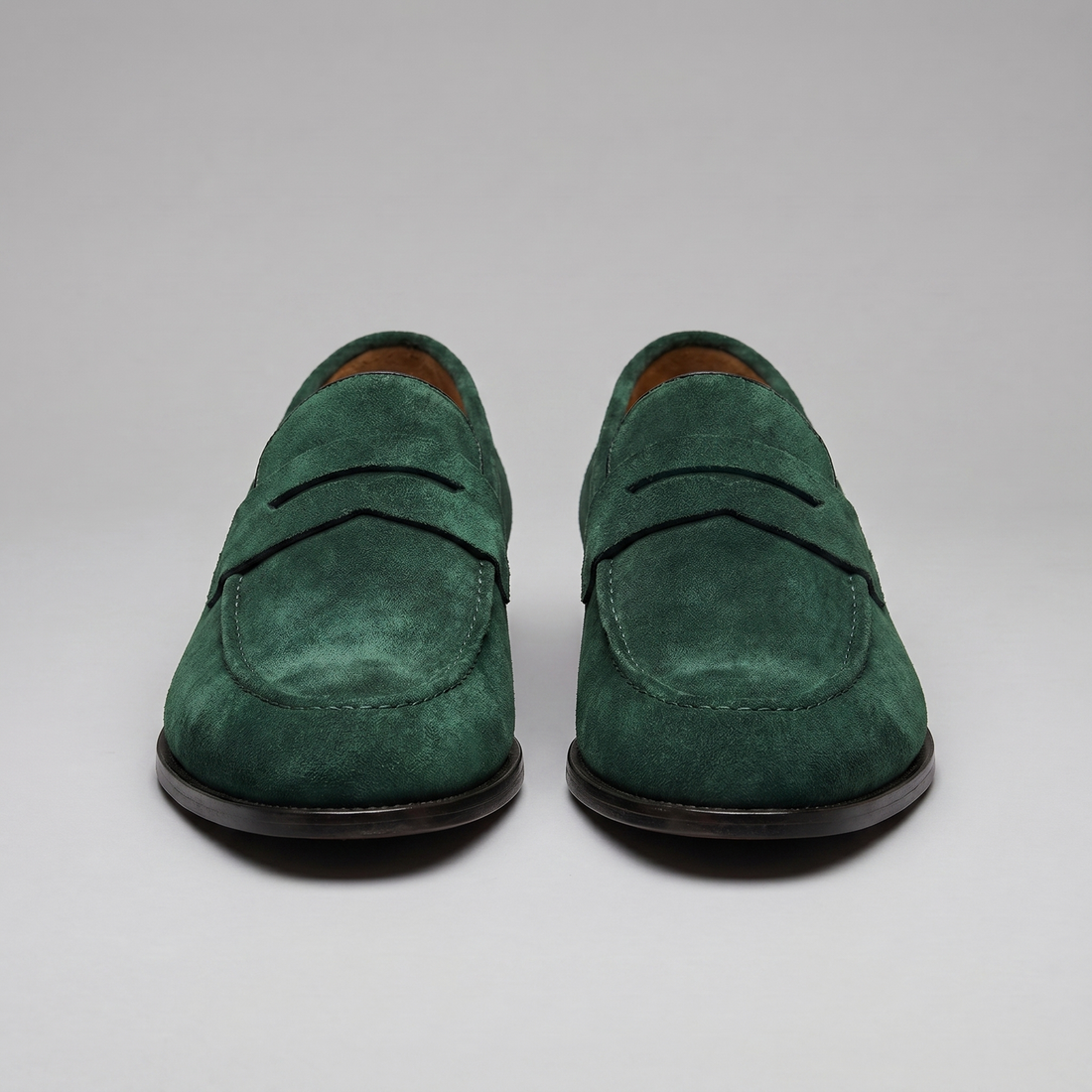 Men's Suede Penny Loafers