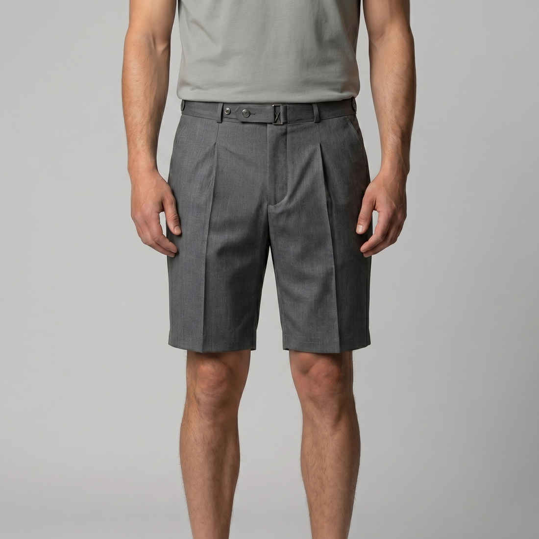 Men's Pleated Tailored Chino Shorts