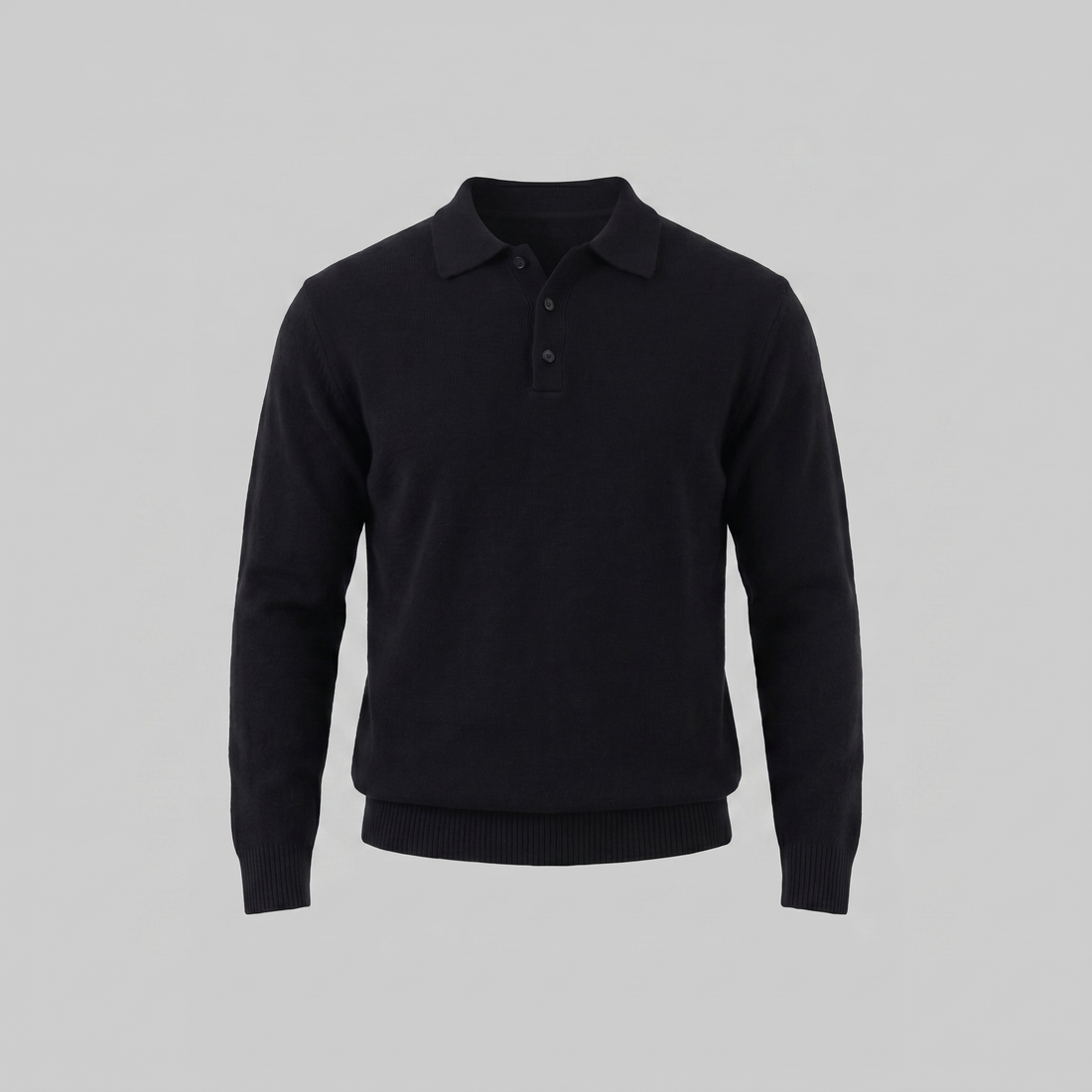 Men's Polo Collar Knit Sweater