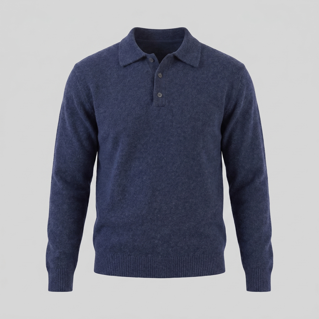 Men's Polo Collar Knit Sweater
