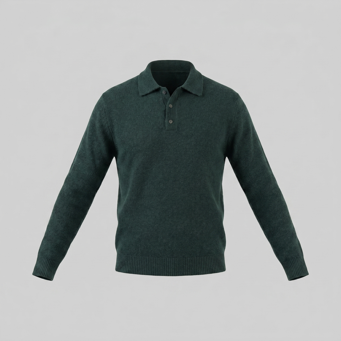 Men's Polo Collar Knit Sweater