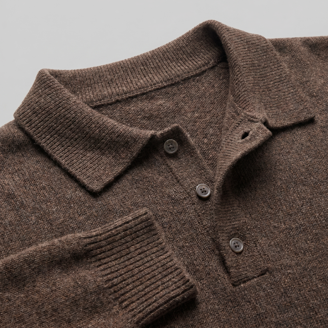 Men's Polo Collar Knit Sweater
