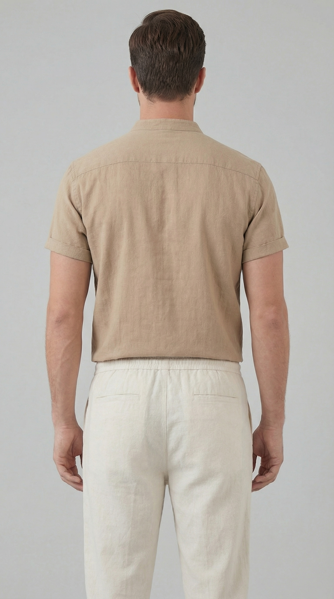 Men's Polo Shirt and Linen Trouser Set