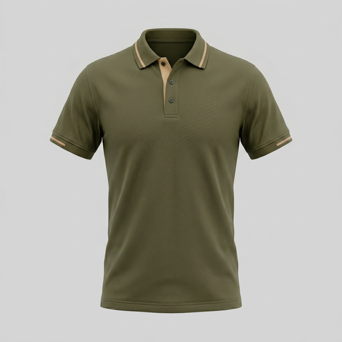 Men's Polo Shirt with Contrast Trim