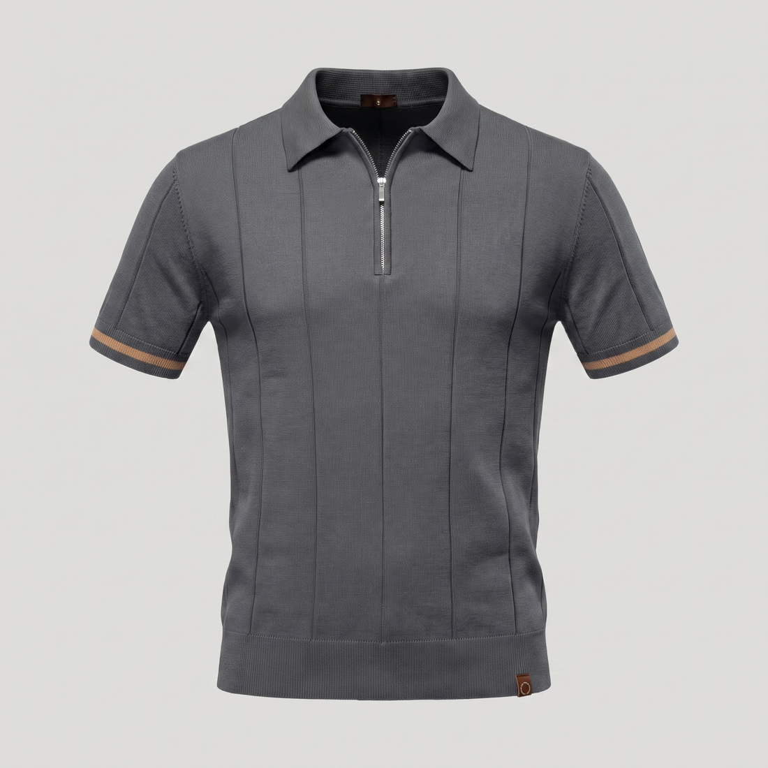Men's Polo Shirt with Zip Collar