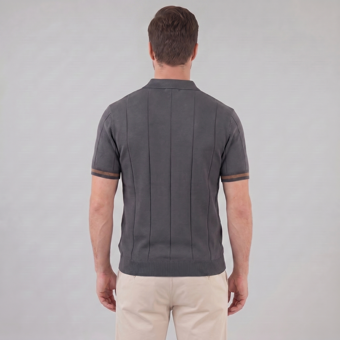 Men's Polo Shirt with Zip Collar