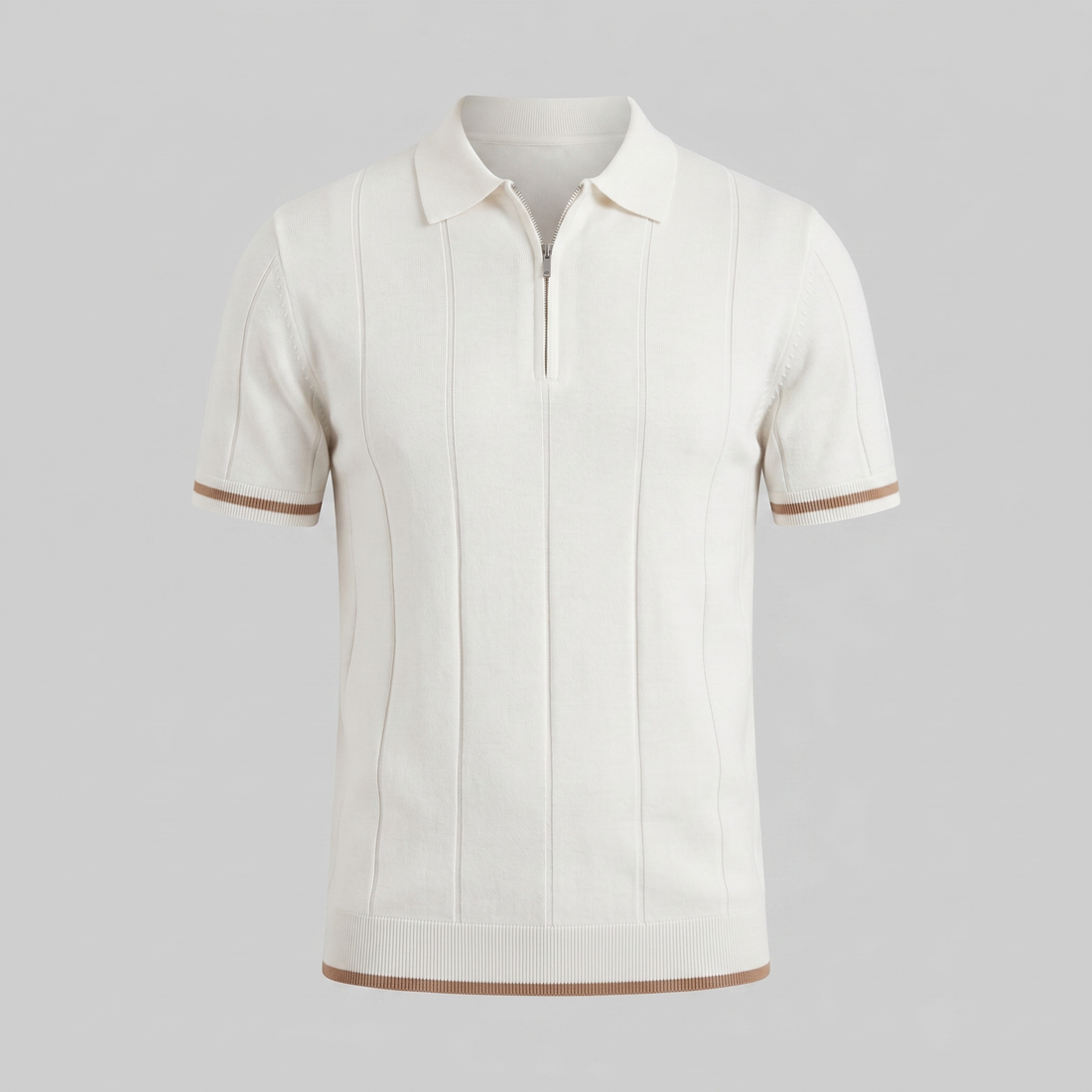 Men's Polo Shirt with Zip Collar