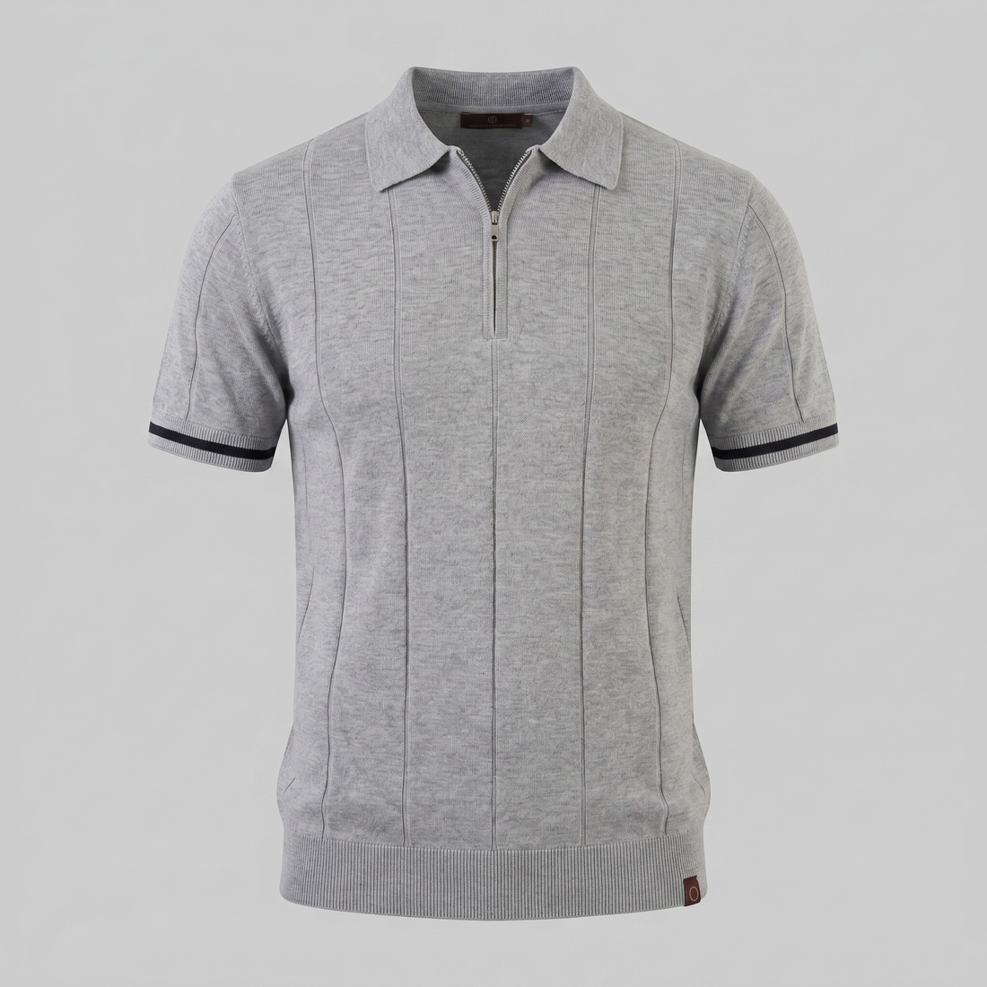 Men's Polo Shirt with Zip Collar