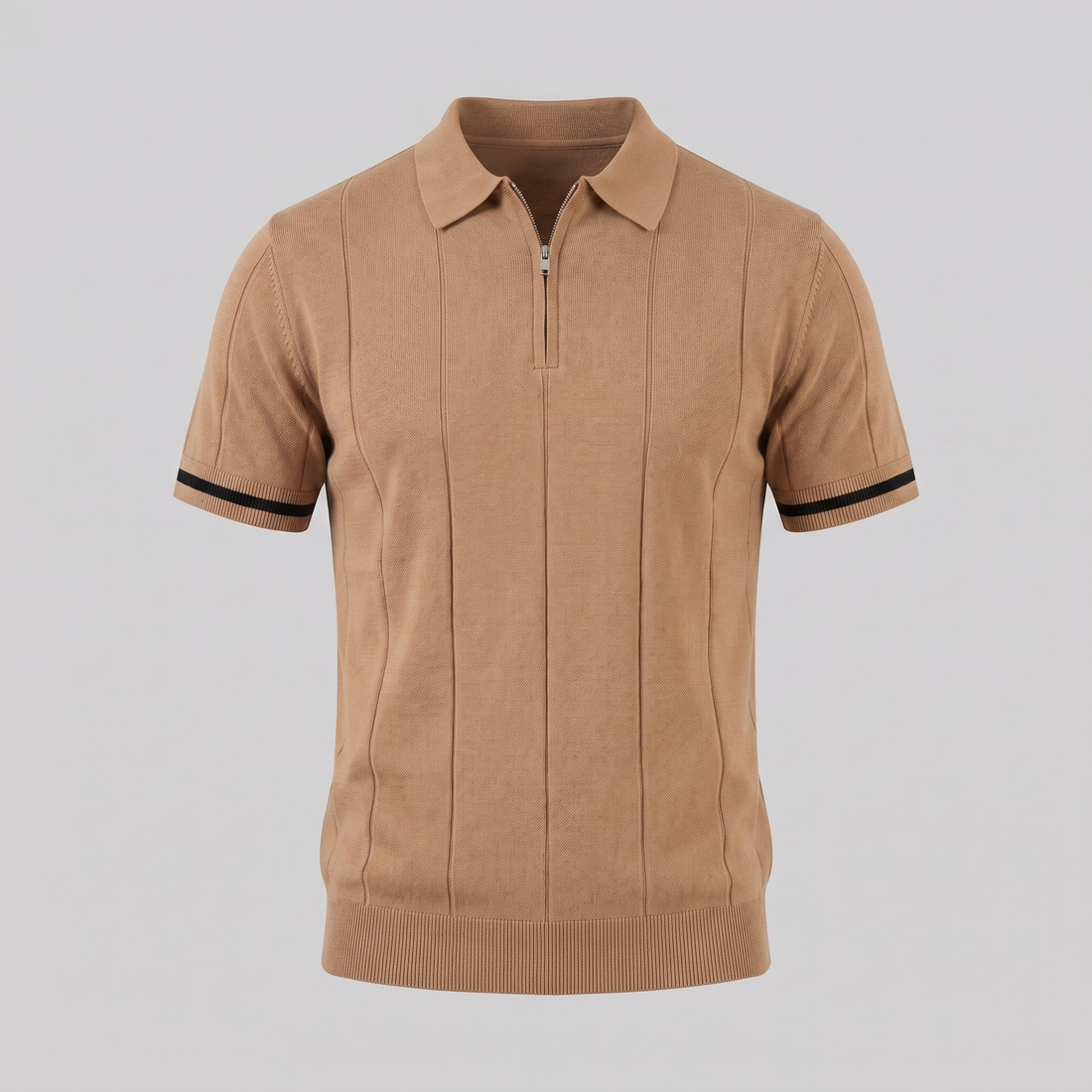 Men's Polo Shirt with Zip Collar