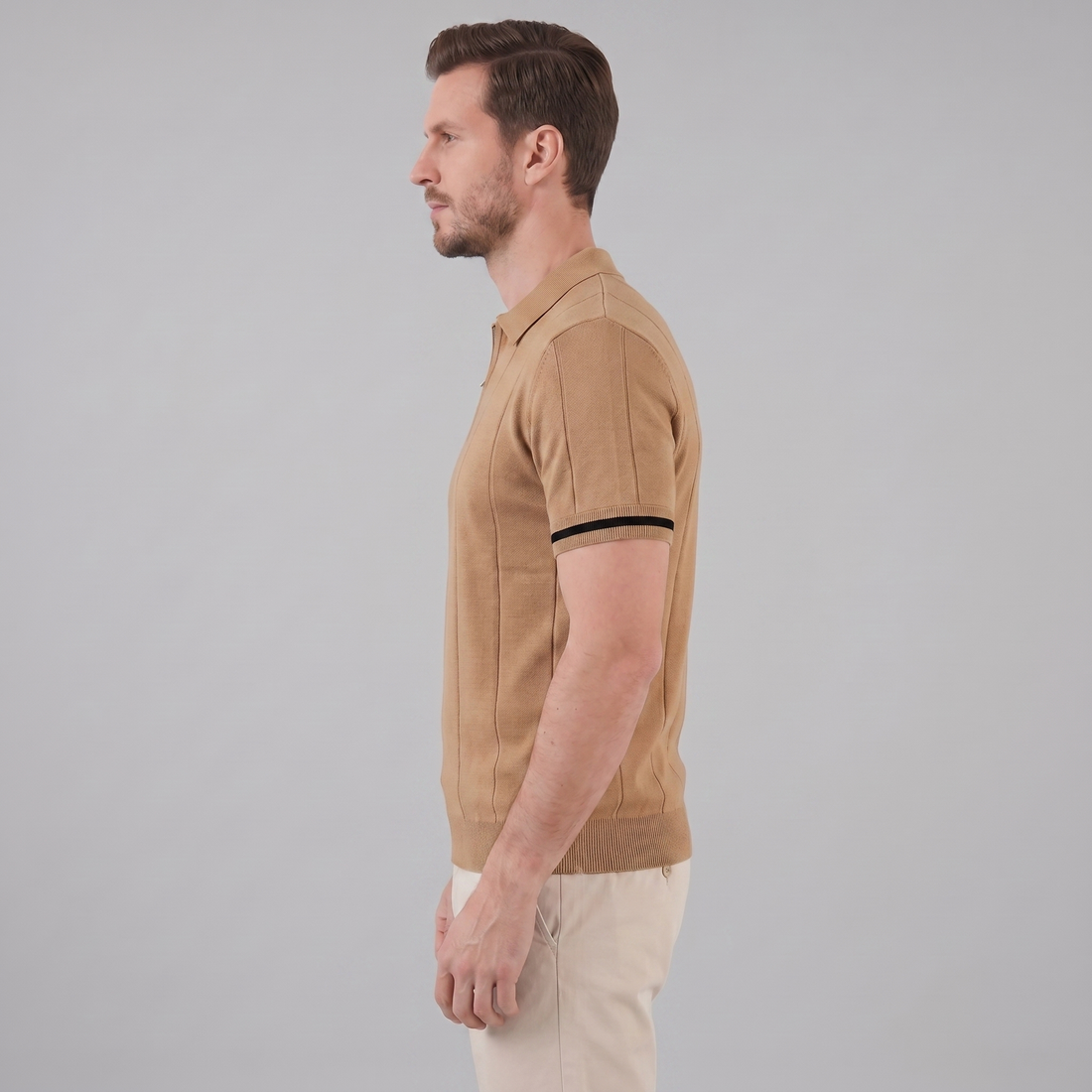 Men's Polo Shirt with Zip Collar