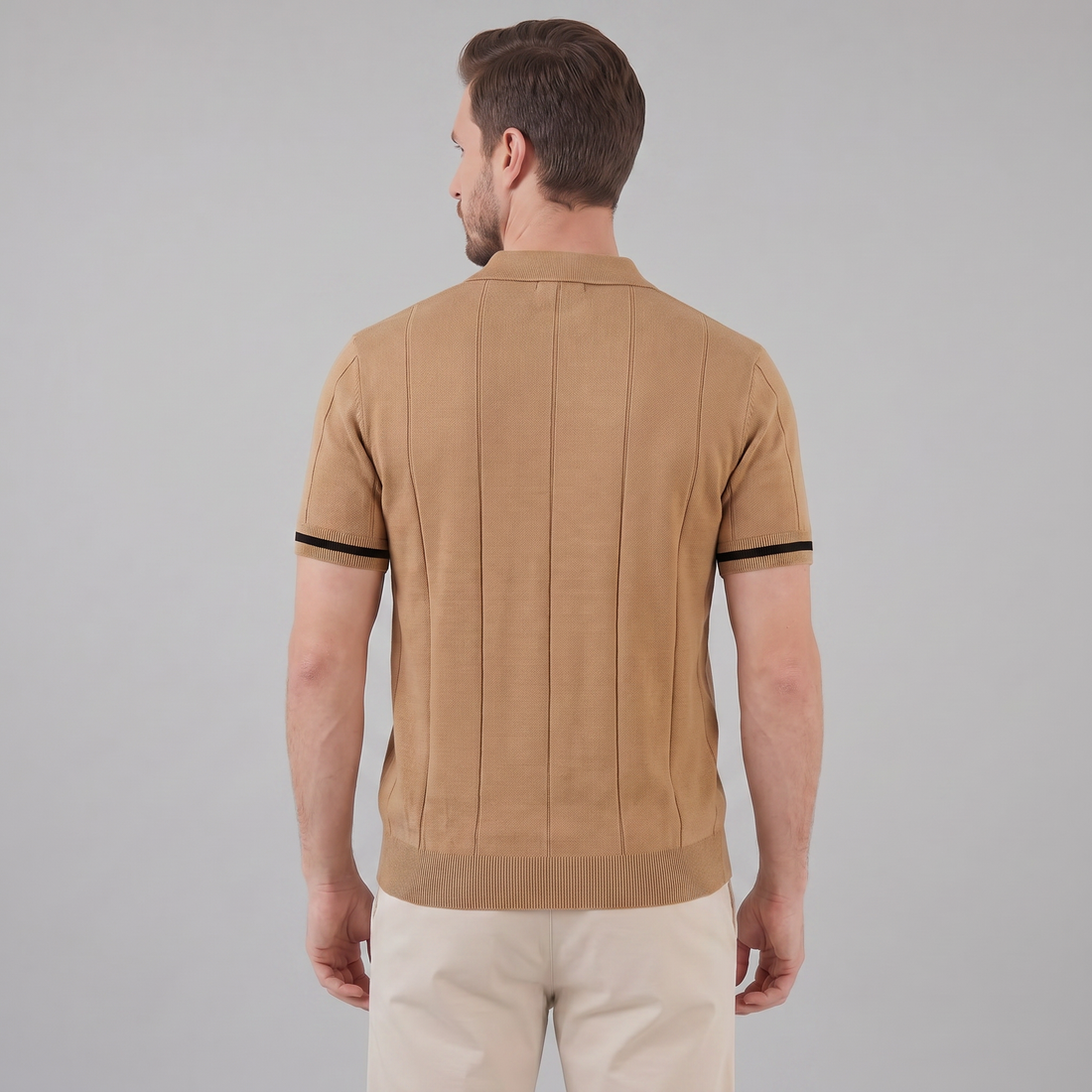 Men's Polo Shirt with Zip Collar