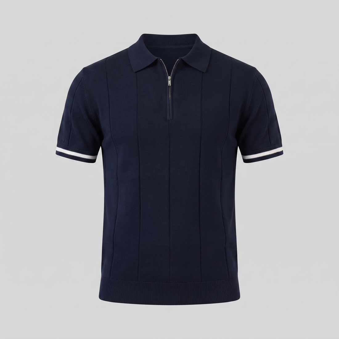 Men's Polo Shirt with Zip Collar