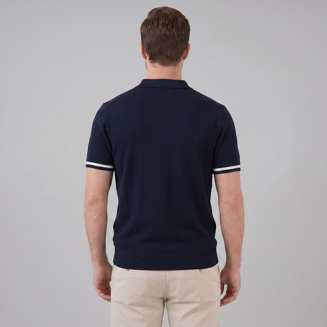 Men's Polo Shirt with Zip Collar