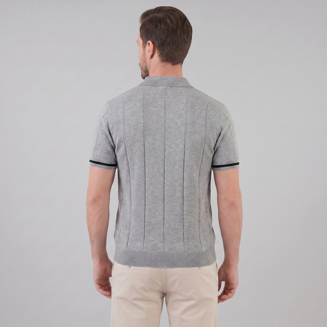 Men's Polo Shirt with Zip Collar
