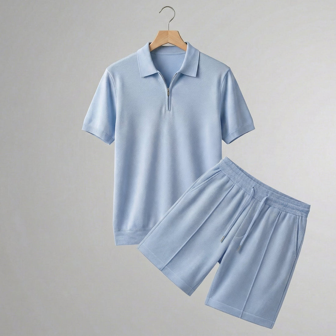 Men's Polo Shirts and Shorts Set for Casual Style