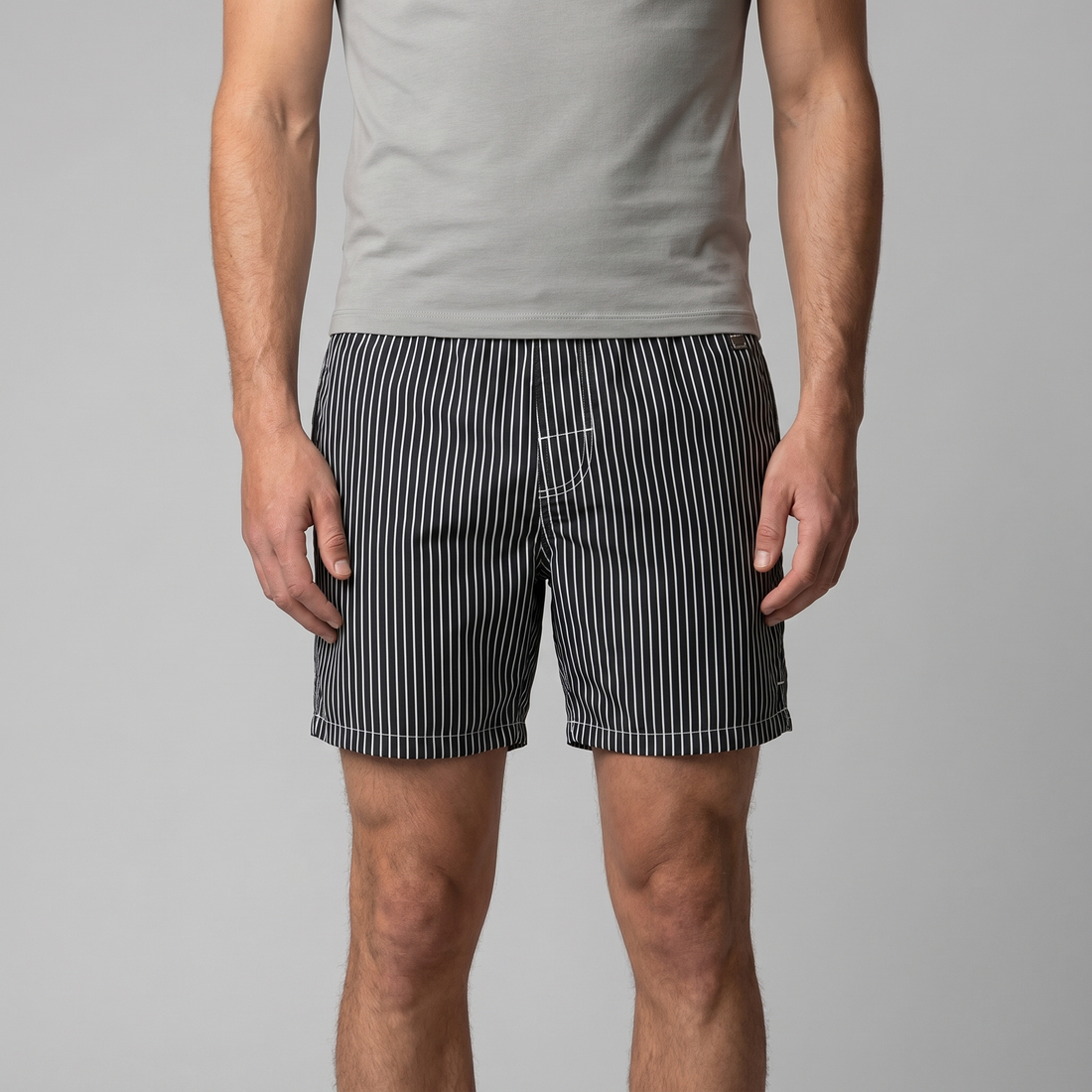 Men's Quick Dry Striped Swim Shorts