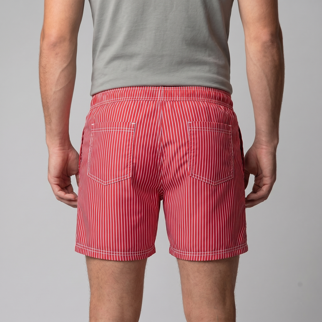 Men's Quick Dry Striped Swim Shorts