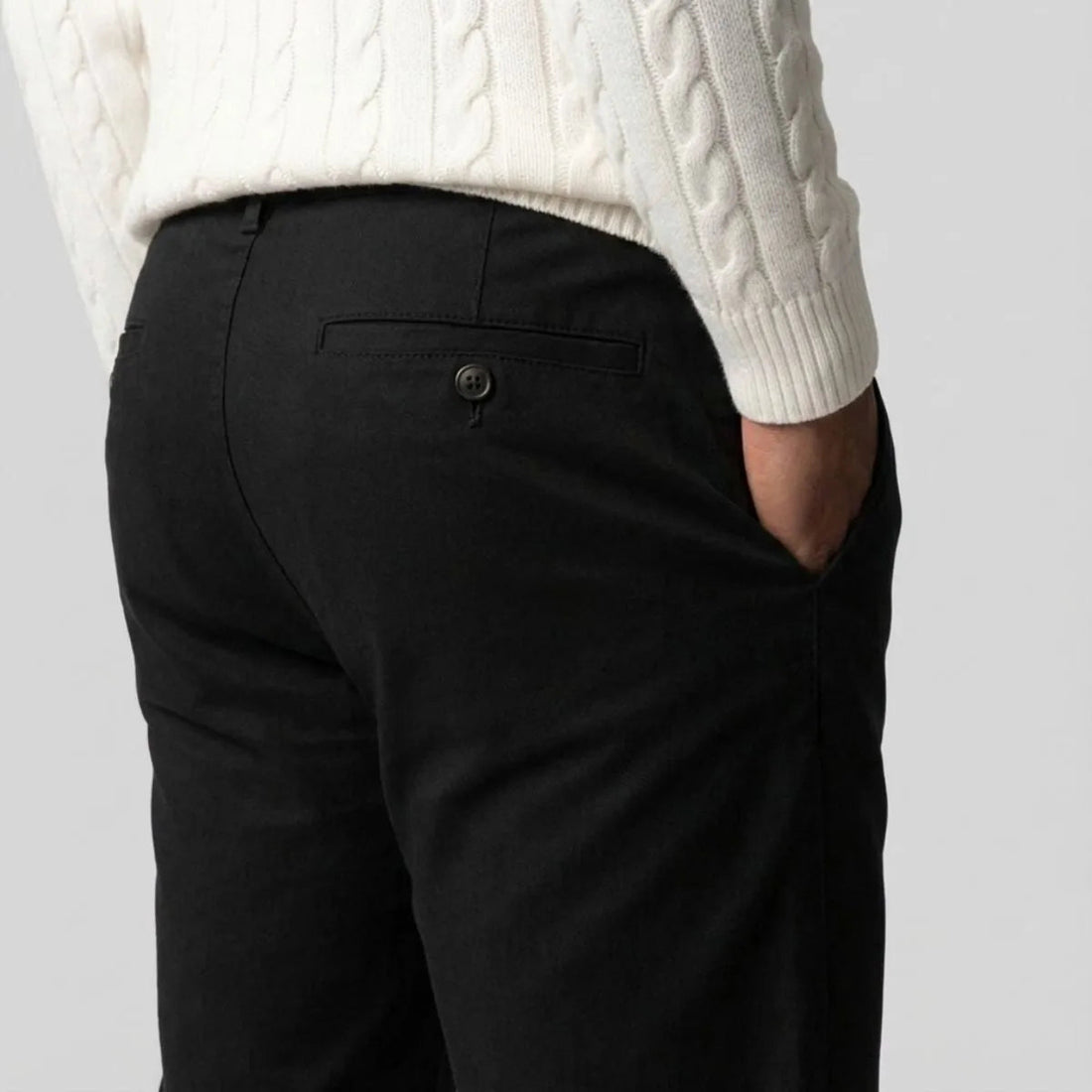 Men's Regular Fit Chino Pants with Straight Legs
