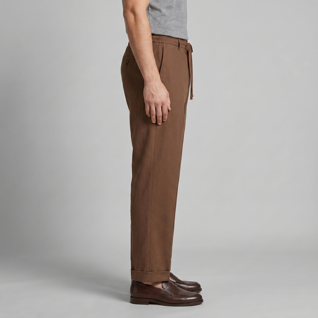Men's Relaxed Drawstring Tapered Trousers