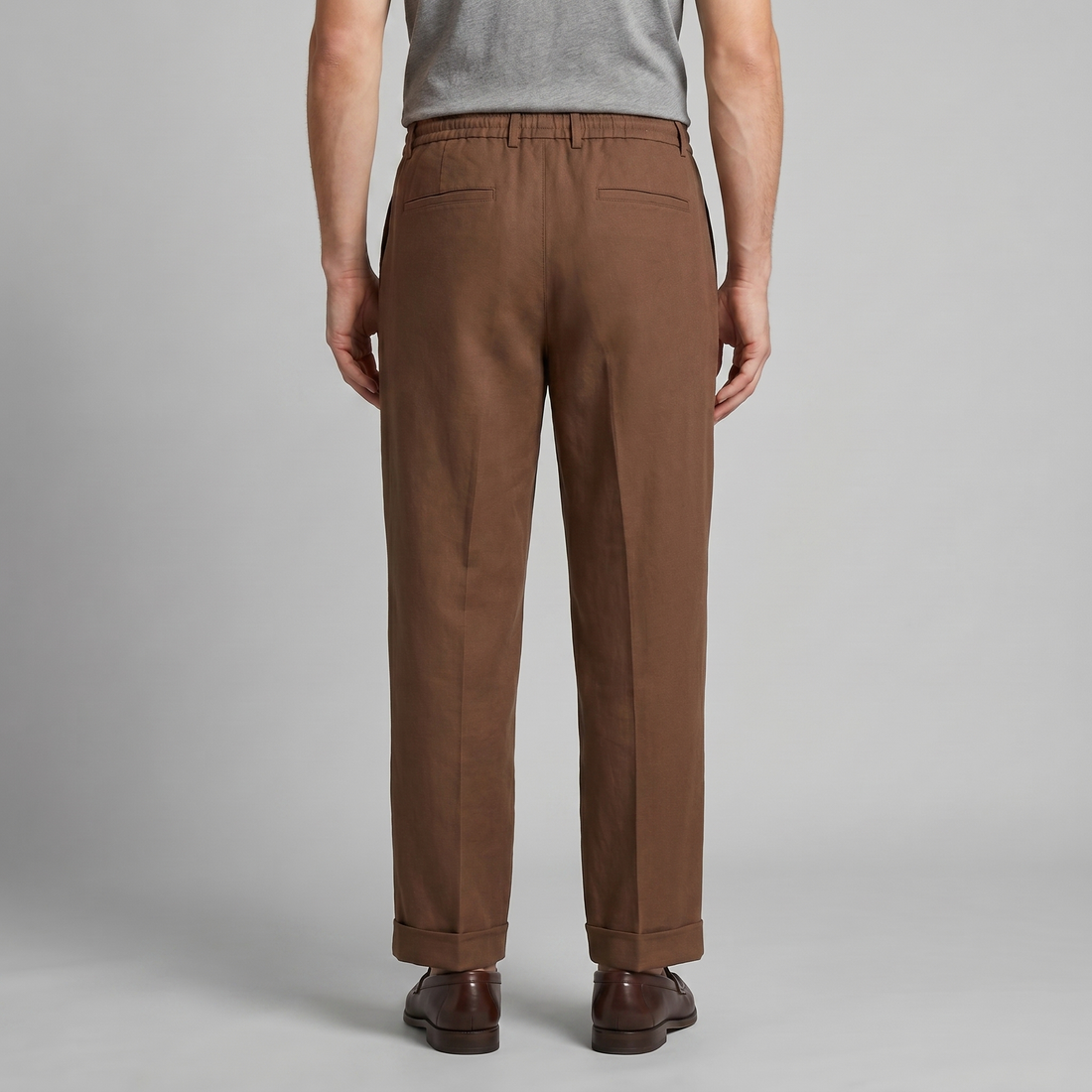 Men's Relaxed Drawstring Tapered Trousers