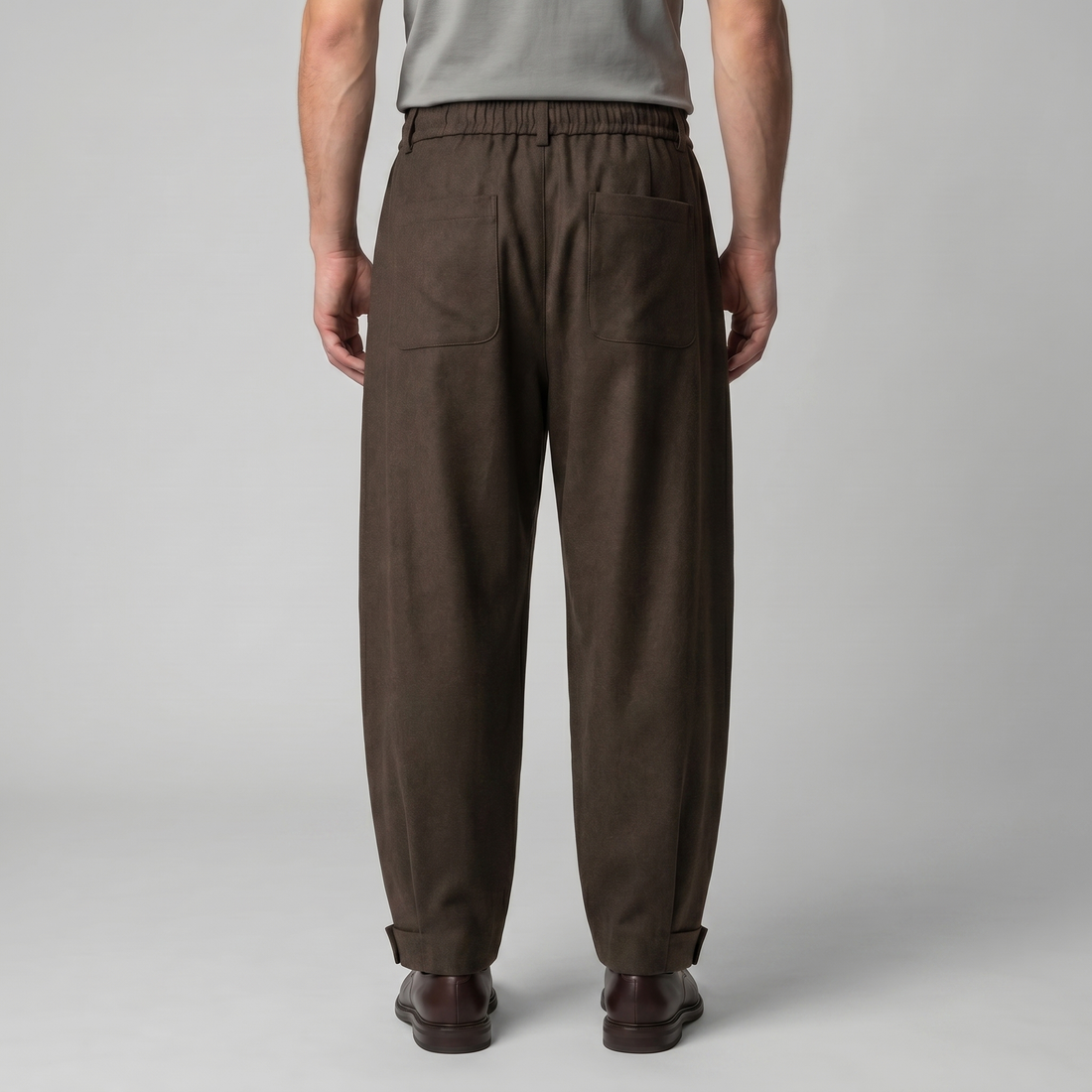 Men's Relaxed Drawstring Tapered Trousers