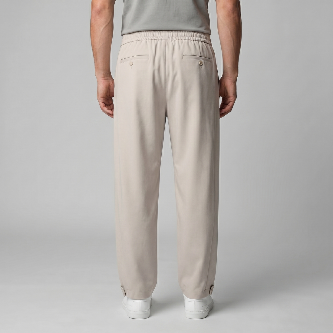 Men's Relaxed Drawstring Tapered Trousers
