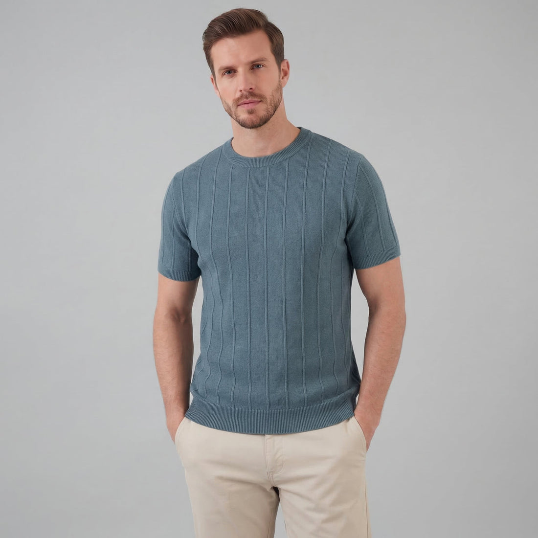 Men's Rib Knit T-Shirt