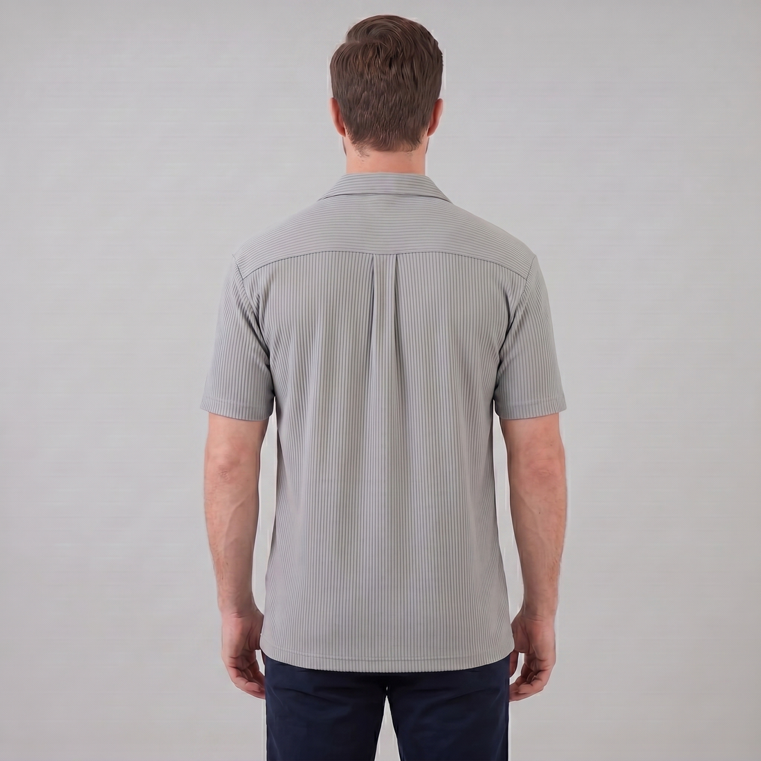 Men's Ribbed Cuban Collar Shirt
