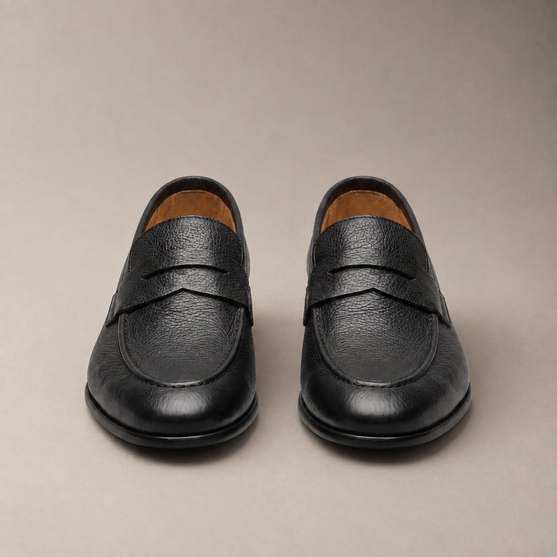 Men's Sheepskin Suede Penny Loafers