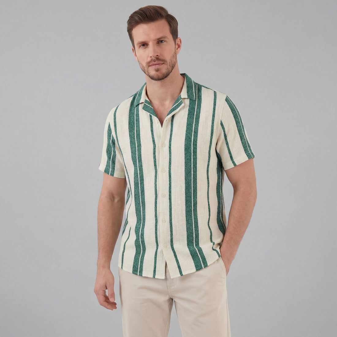 Men's Short Sleeve Button-Down Shirt