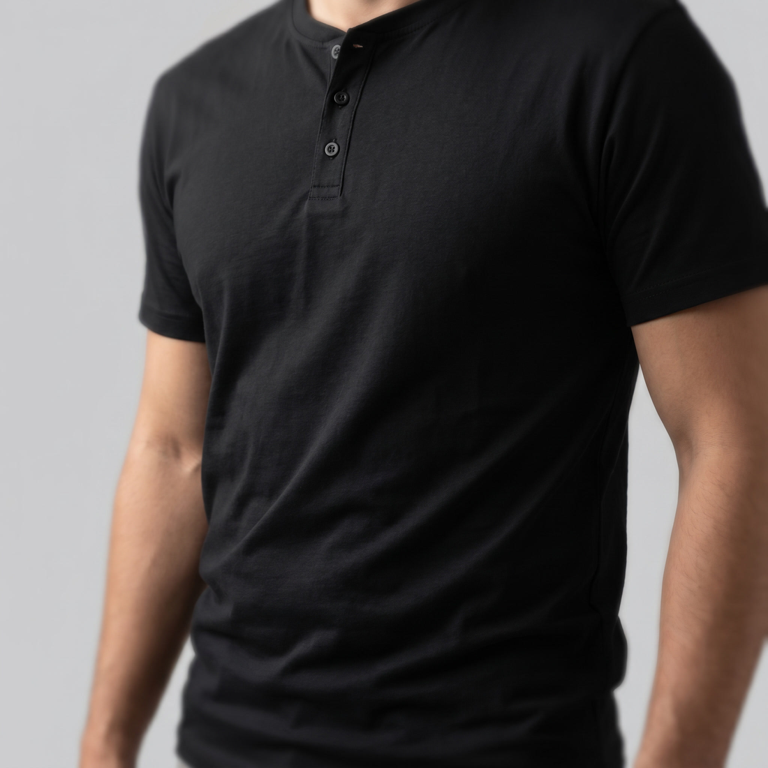 Men's Short Sleeve Henley Shirt