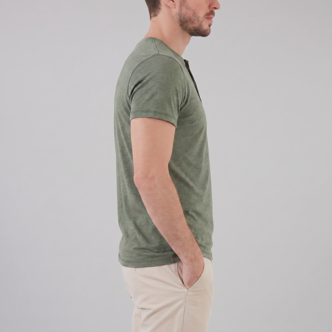 Men's Short Sleeve Henley Shirt