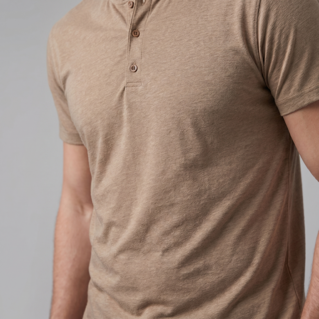 Men's Short Sleeve Henley Shirt