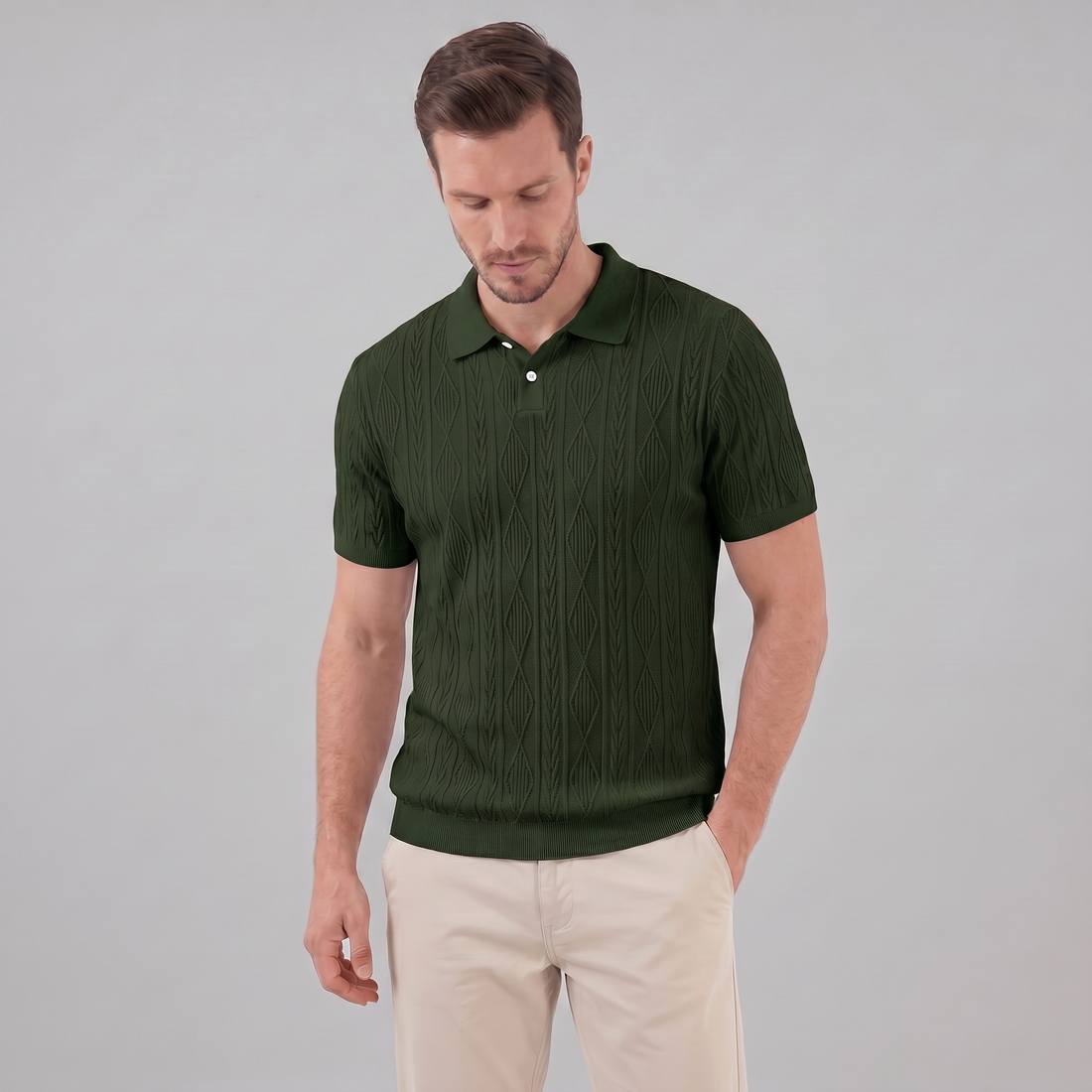 Men's Short Sleeve Polo Shirt - Casual Classic Design