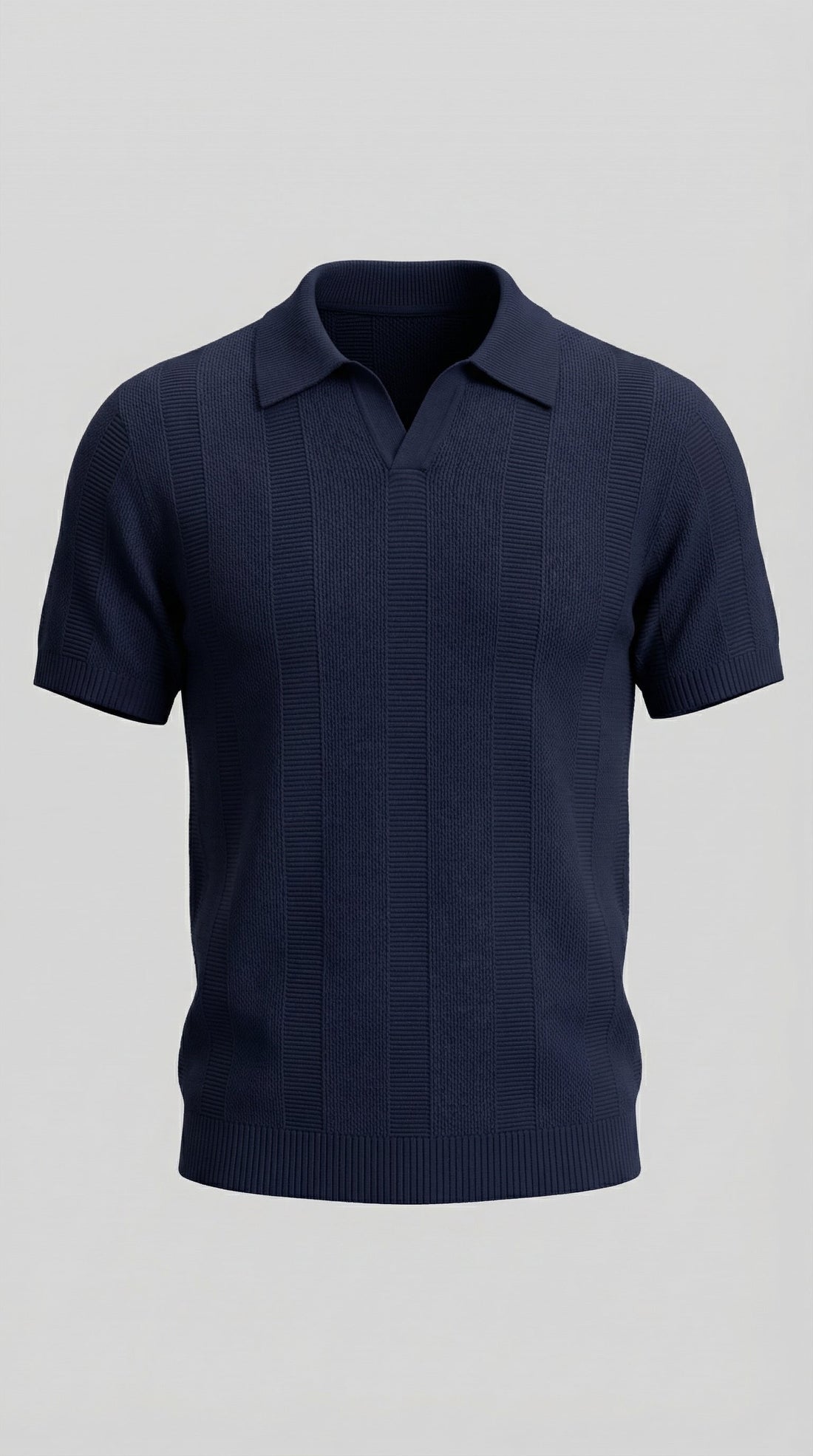 Men's Short Sleeve Polo Shirt - Modern Knit Design