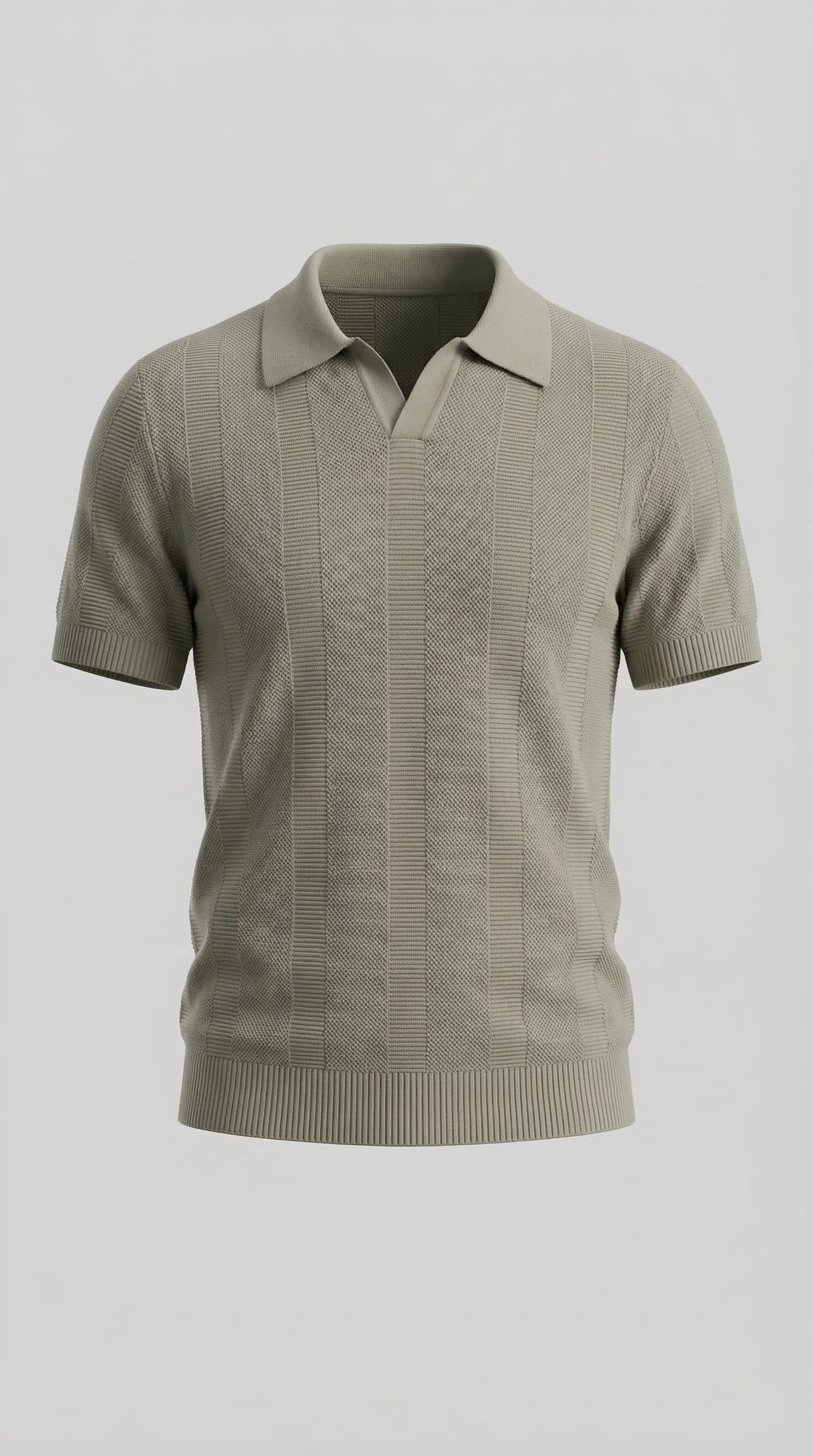 Men's Short Sleeve Polo Shirt - Modern Knit Design