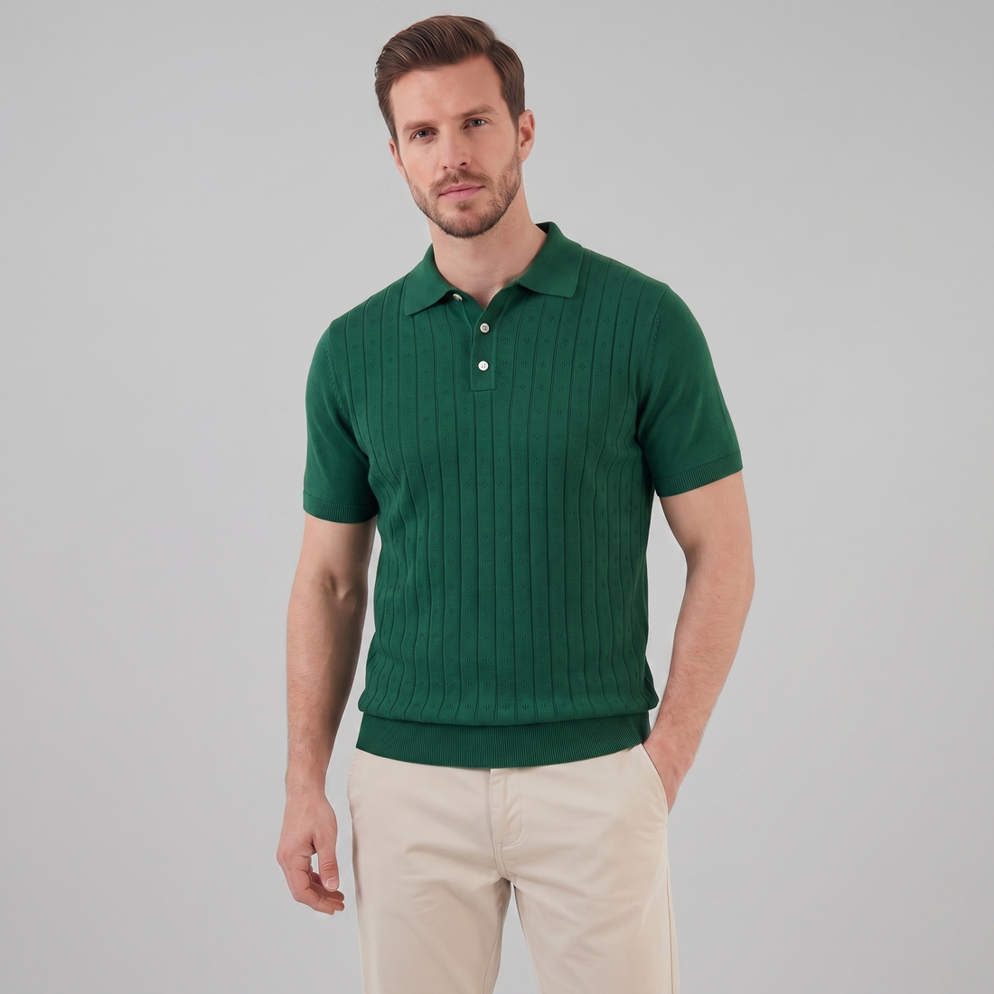 Men's Short-Sleeved Casual Polo Shirt
