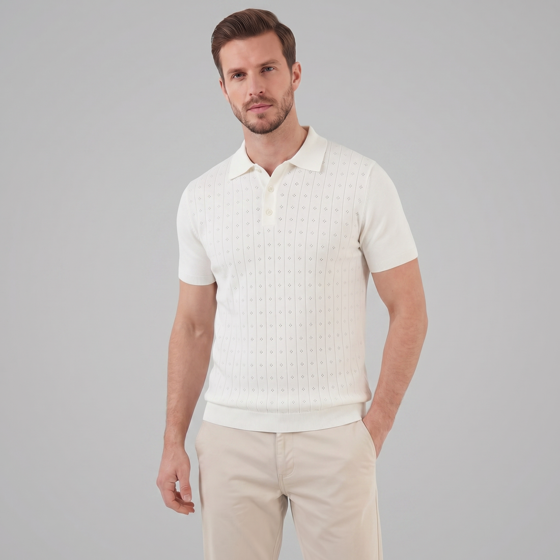Men's Short-Sleeved Casual Polo Shirt